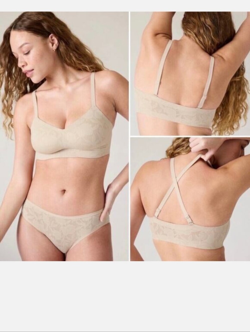 Athleta Ritual Lace Adjustable Convertible Bra Size Large NWT